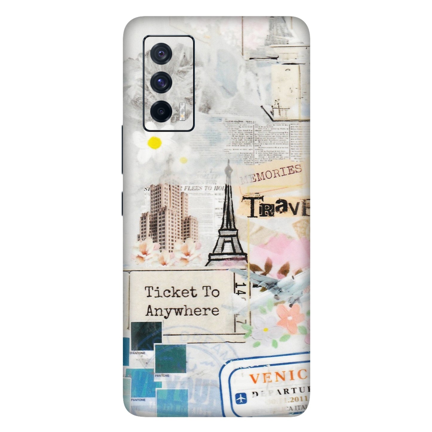 IQOO Phone Skins (All Models) - Travel Memories - Transparent Finish (T-09) IQOO 7