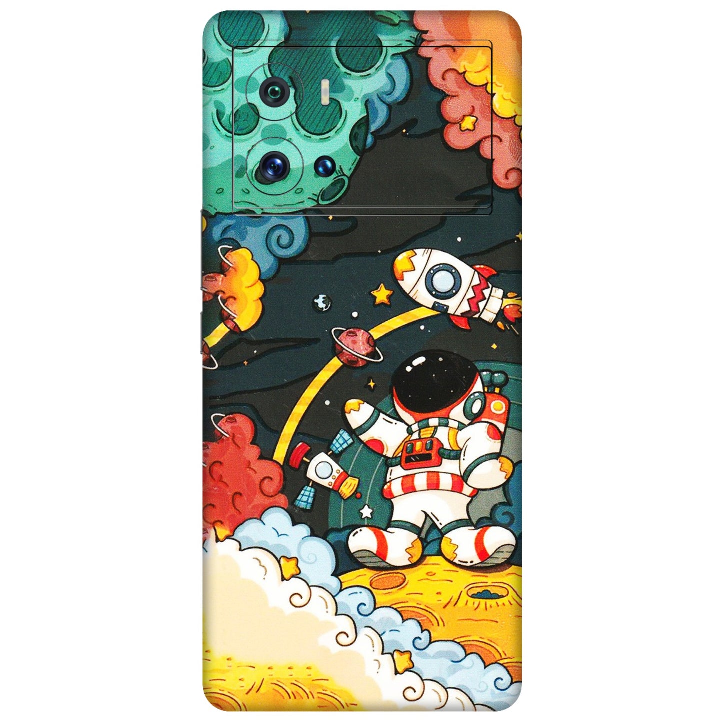 IQOO Phone Skins (All Models) - Astronauts & Spaceship - 3D Embossed Finish (L-145) IQOO 9 Pro 5G