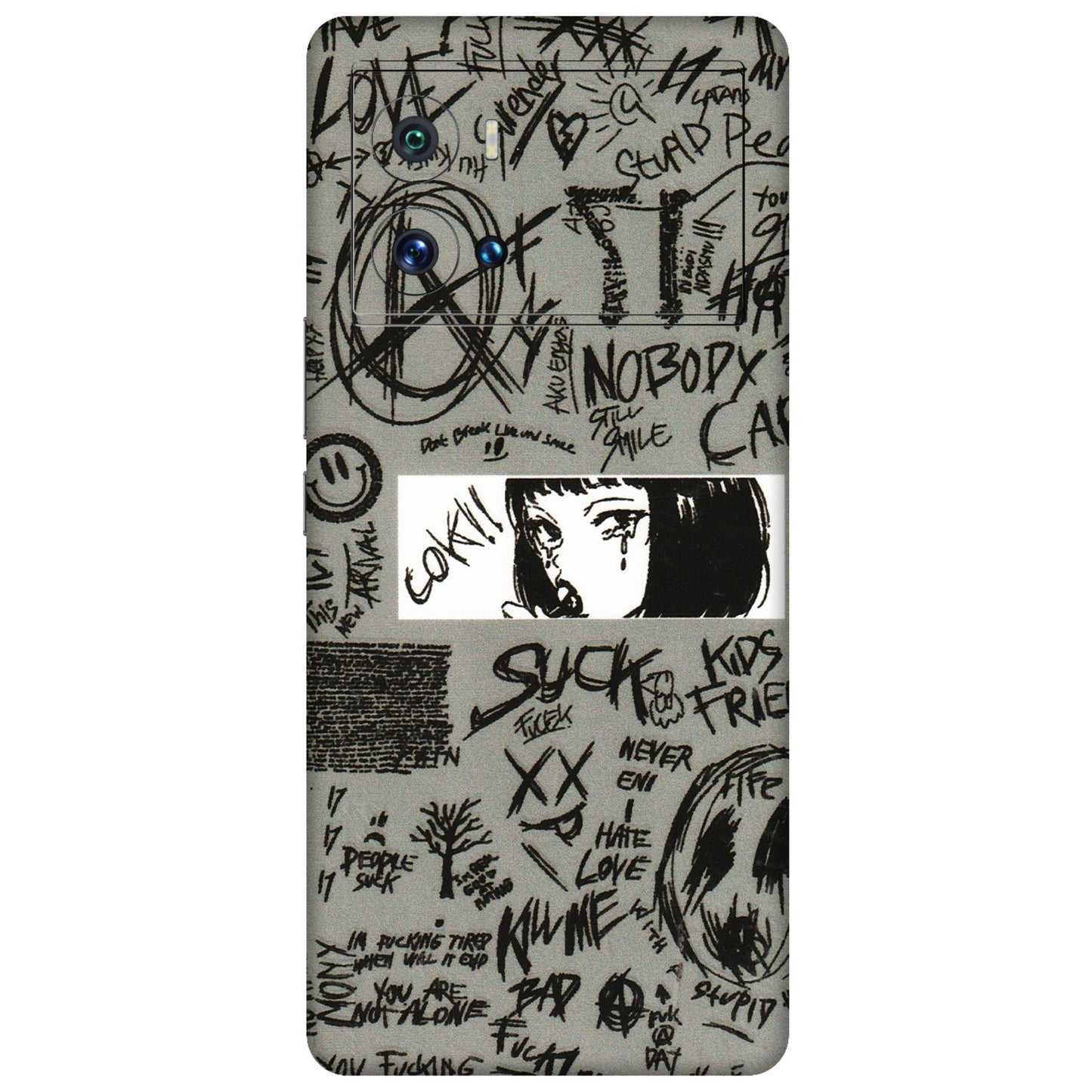 IQOO Phone Skins (All Models) - Never Have Love Anime - 3D Embossed Finish (L-260) IQOO 9 Pro 5G