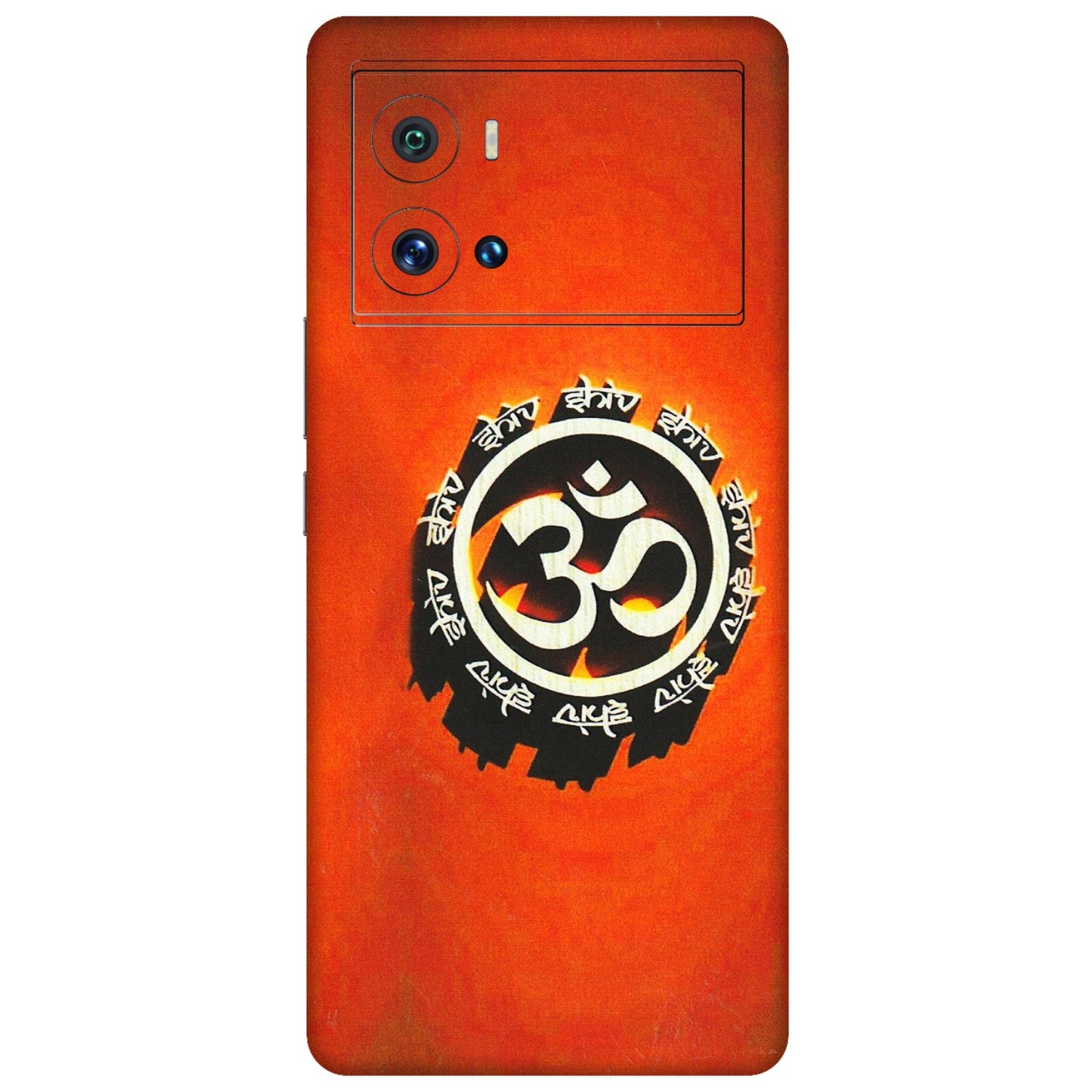 IQOO Phone Skins (All Models) - Aum Shiv Orange - 3D Embossed Finish (L-32) IQOO 9 Pro 5G