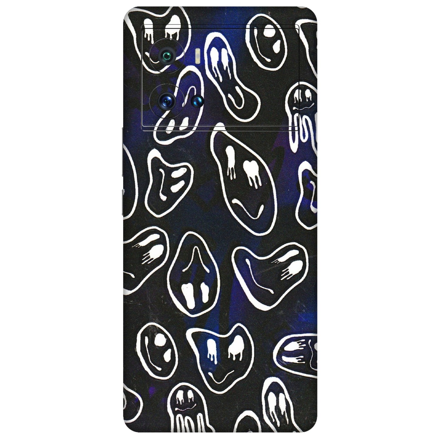 IQOO Phone Skins (All Models) - Distorted Smileys - 3D Embossed Finish (L-92) IQOO 9 Pro 5G