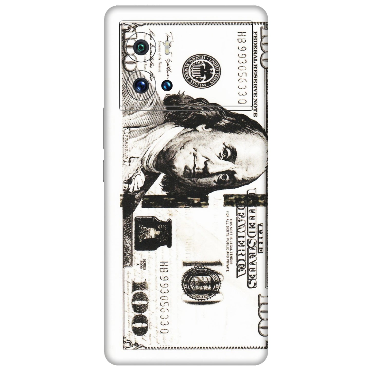 IQOO Phone Skins (All Models) - 100 Dollar Currency - Transparent Finish (T-01) IQOO 9 Pro 5G