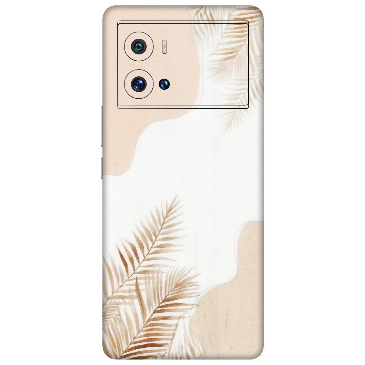 IQOO Phone Skins (All Models) - Gold Petals Abstract - Transparent Finish (T-08) IQOO 9 Pro 5G