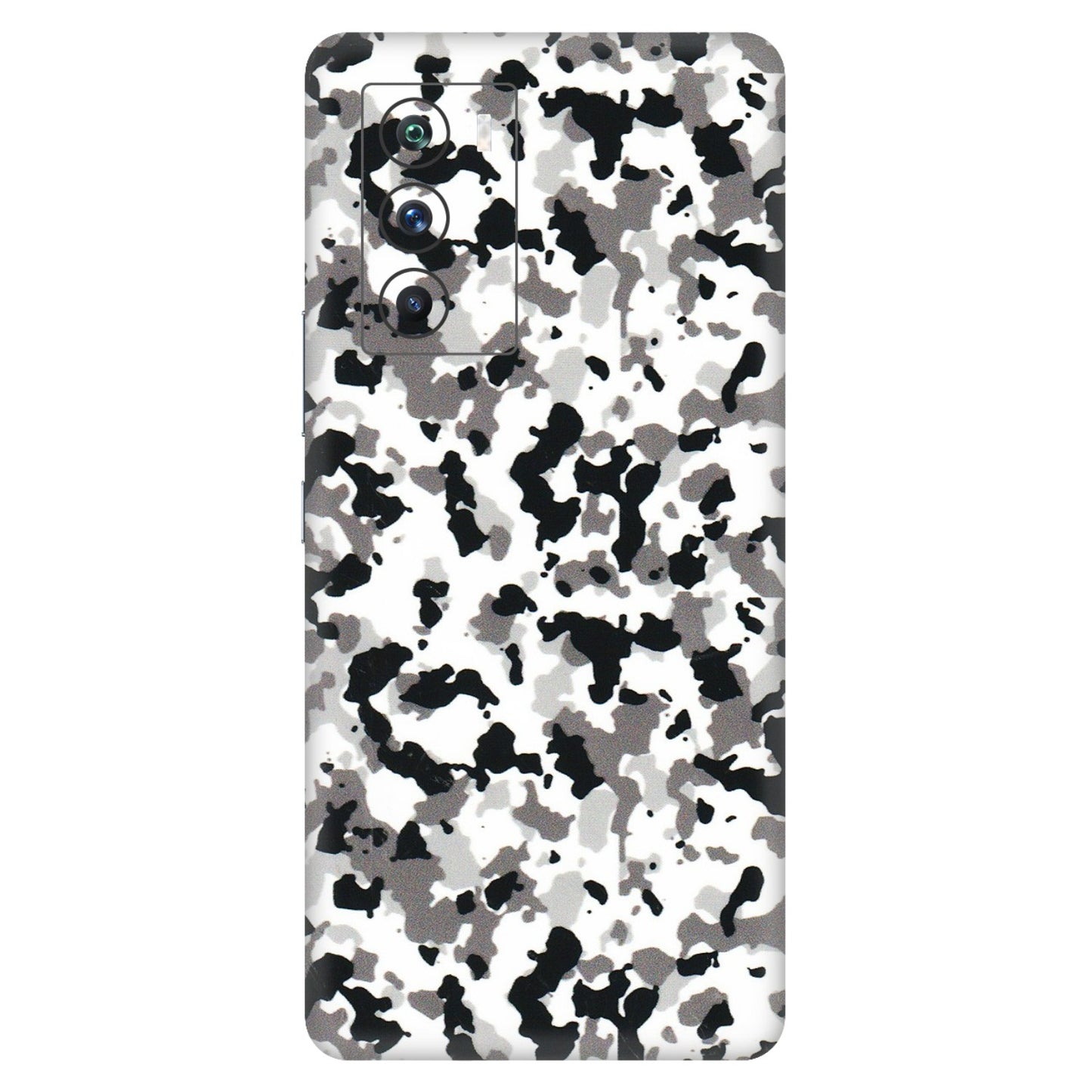 IQOO Phone Skins (All Models) - White Black Camouflage - 3D Embossed Finish (L-18) IQOO 9 SE 5G