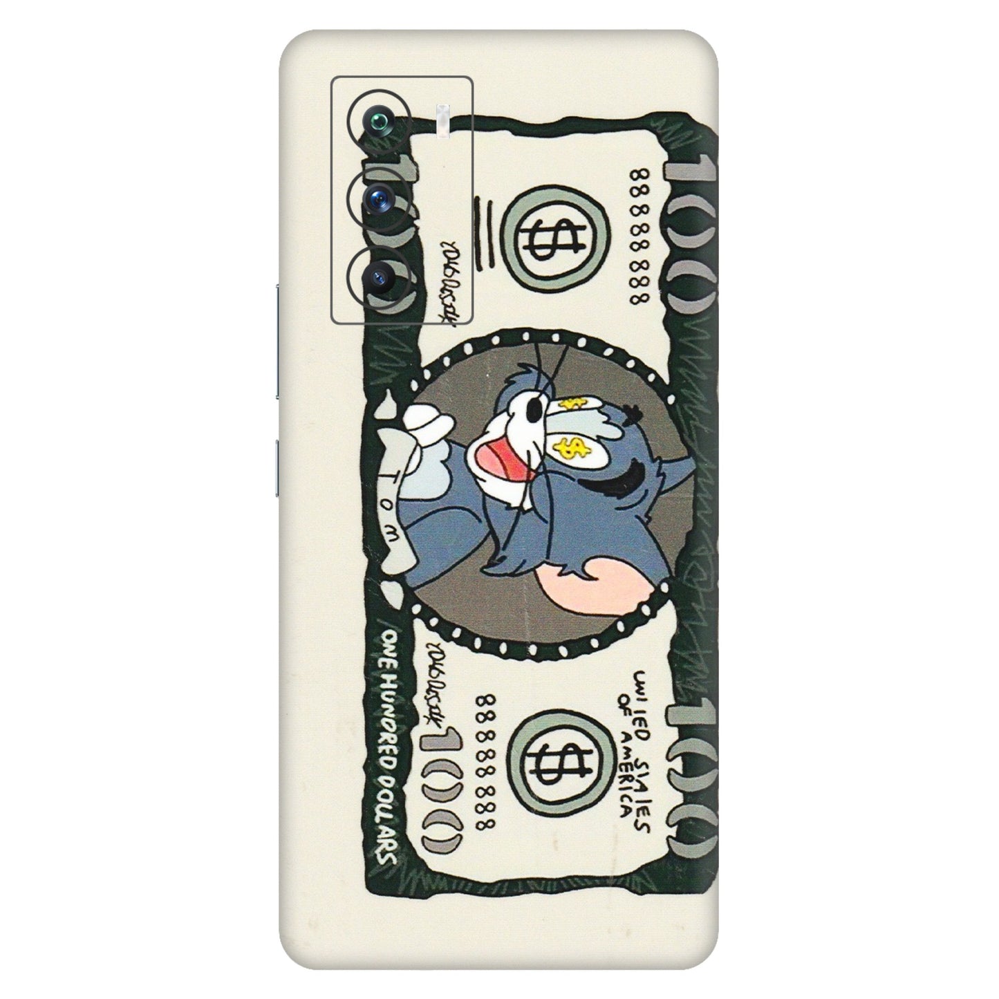IQOO Phone Skins (All Models) - Tom Hundred Dollar - 3D Embossed Finish (L-324) IQOO 9 SE 5G