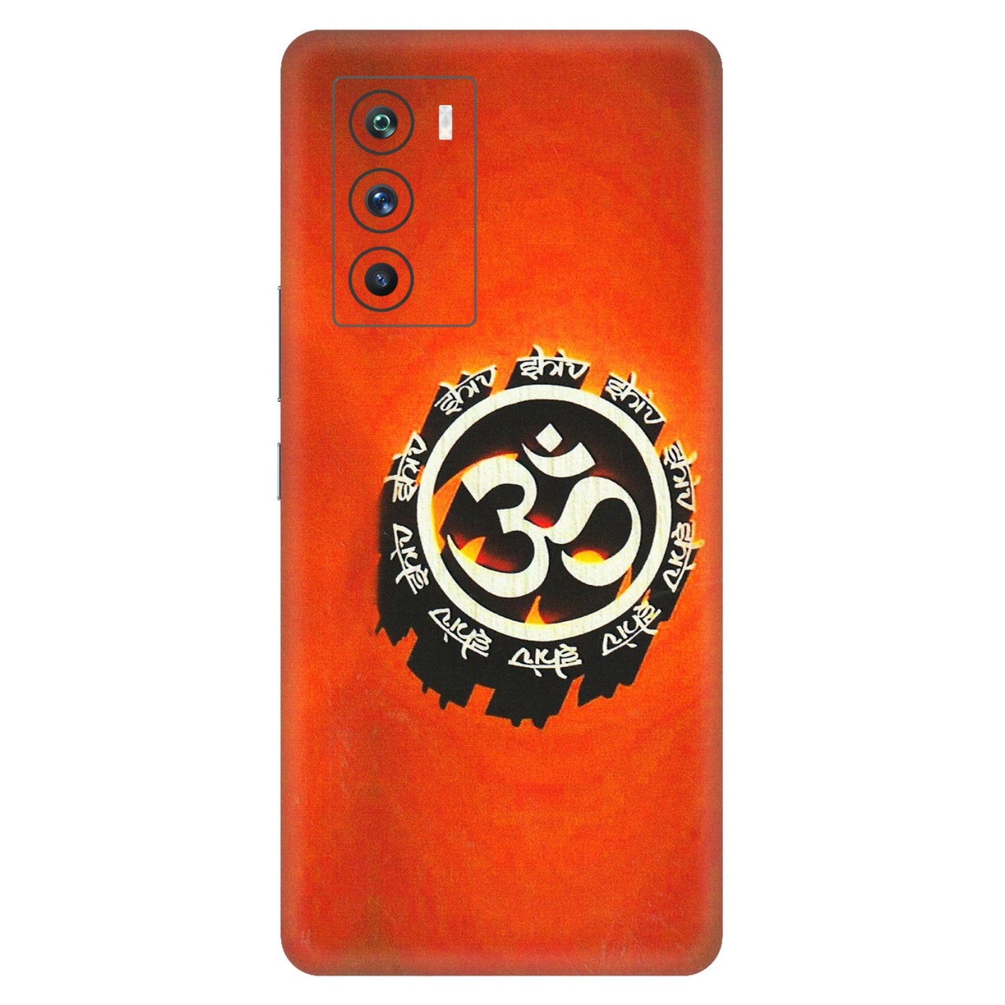 IQOO Phone Skins (All Models) - Aum Shiv Orange - 3D Embossed Finish (L-32) IQOO 9 SE 5G