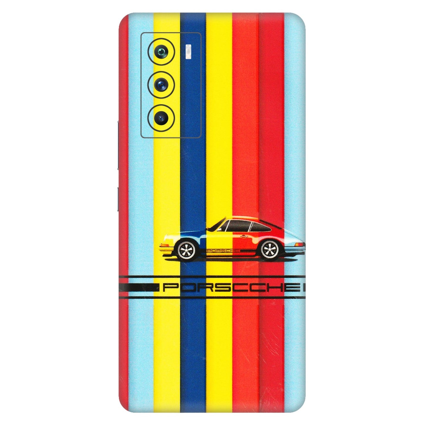 IQOO Phone Skins (All Models) - Multicolour Porche - 3D Embossed Finish (L-39) IQOO 9 SE 5G