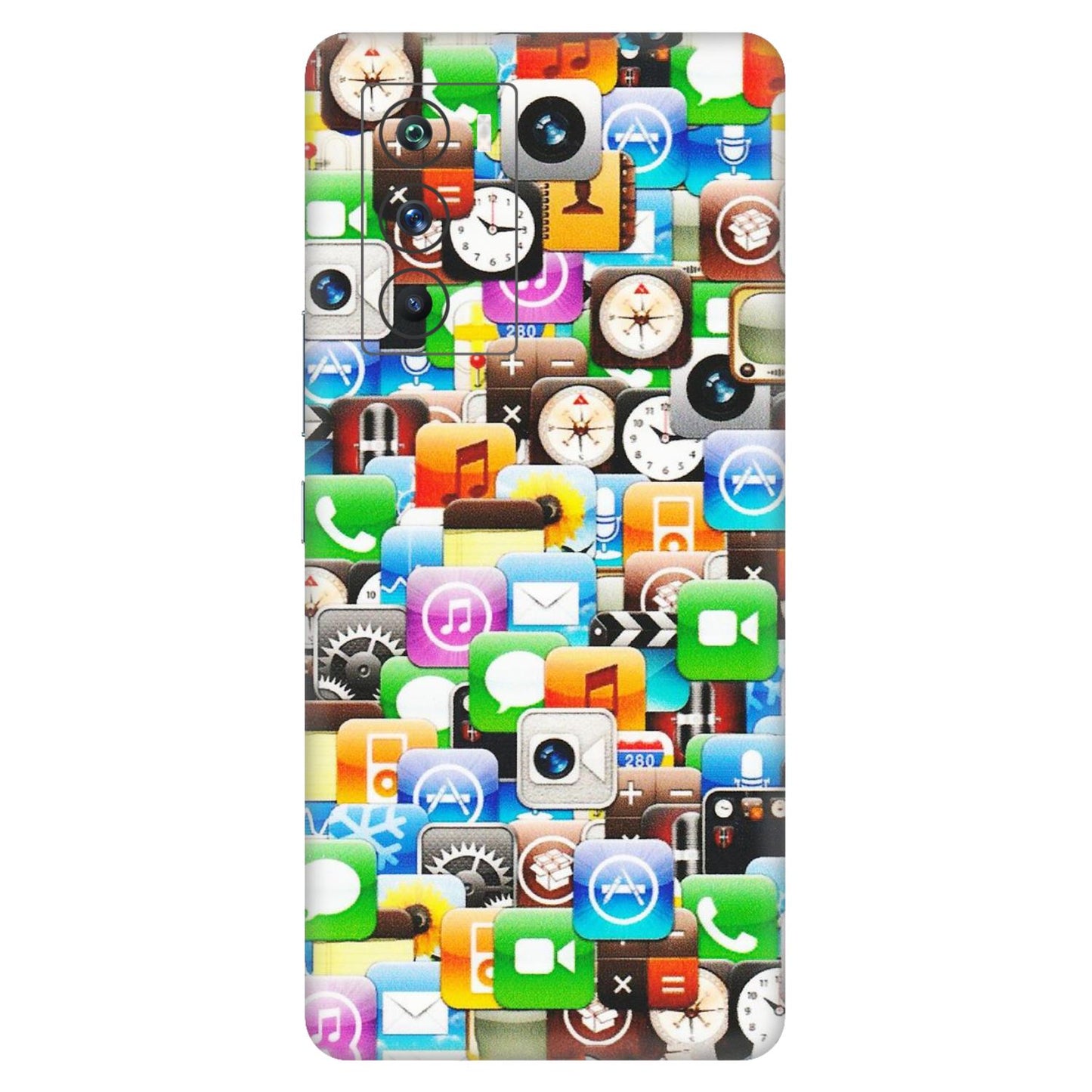 IQOO Phone Skins (All Models) - All Apple Icons - Matte Finish (M-93) IQOO 9 SE 5G