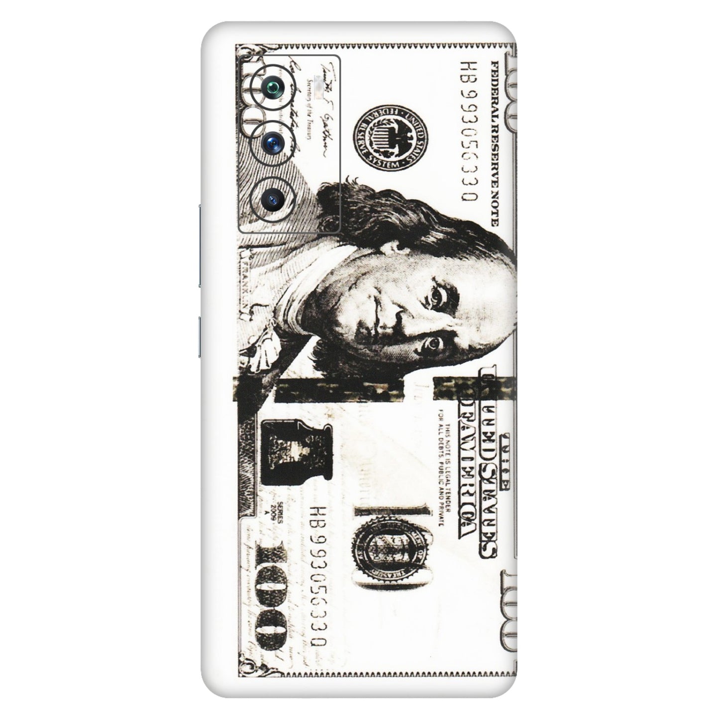 IQOO Phone Skins (All Models) - 100 Dollar Currency - Transparent Finish (T-01) IQOO 9 SE 5G