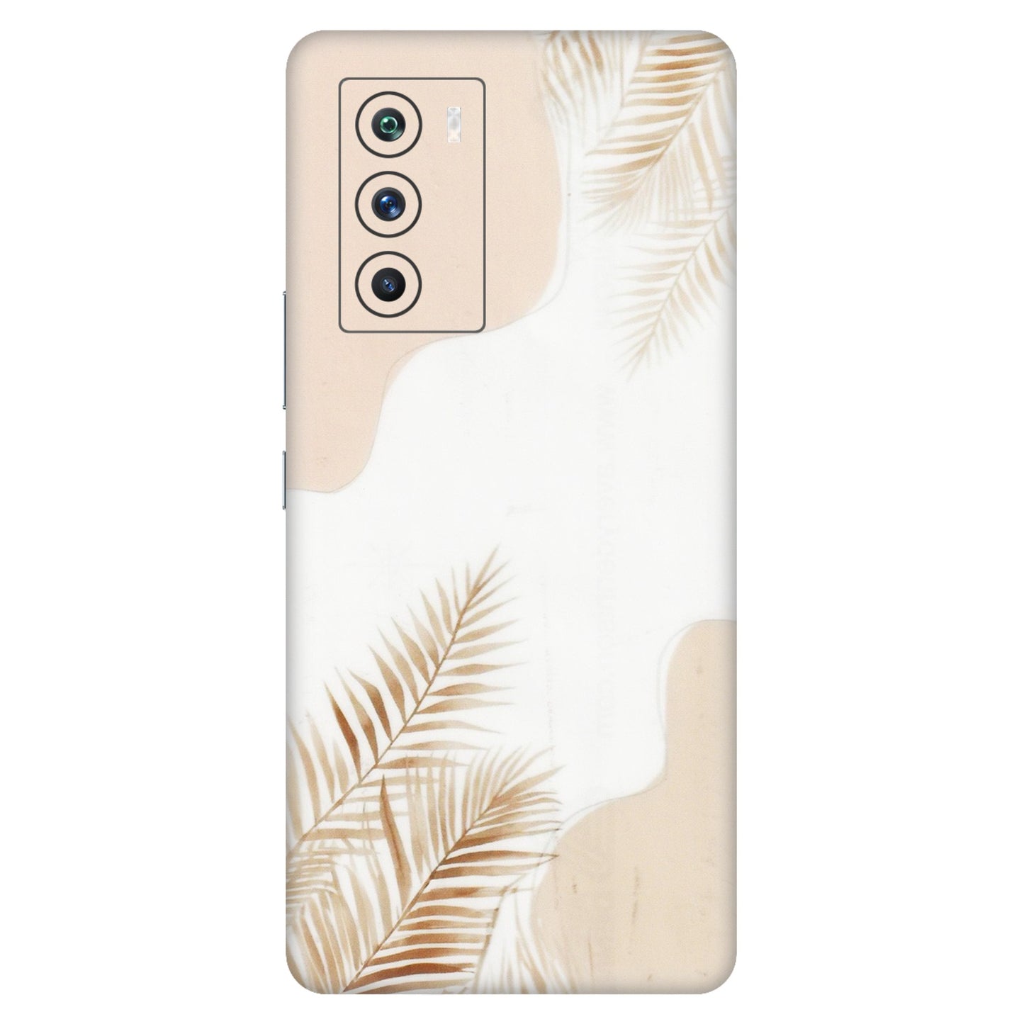 IQOO Phone Skins (All Models) - Gold Petals Abstract - Transparent Finish (T-08) IQOO 9 SE 5G