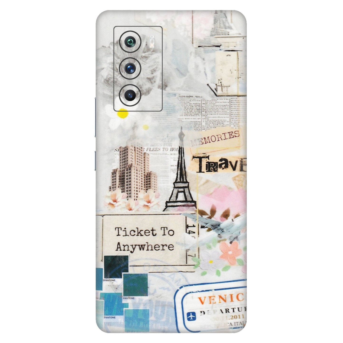 IQOO Phone Skins (All Models) - Travel Memories - Transparent Finish (T-09) IQOO 9 SE 5G