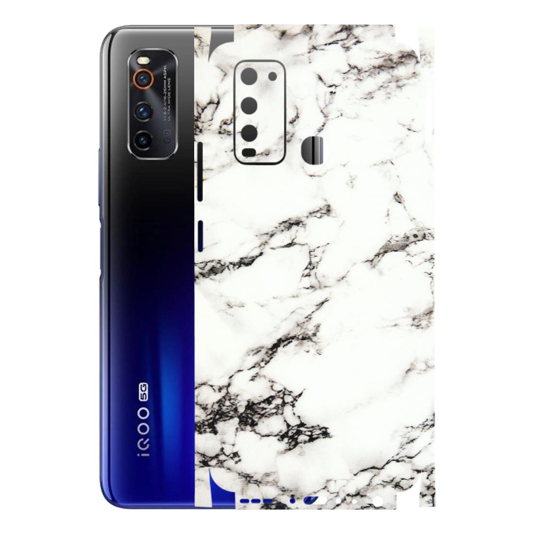 IQOO Phone Skins (All Models) - Black and White Marble Texture - 3D Embossed Finish (L-124) IQOO Neo 3