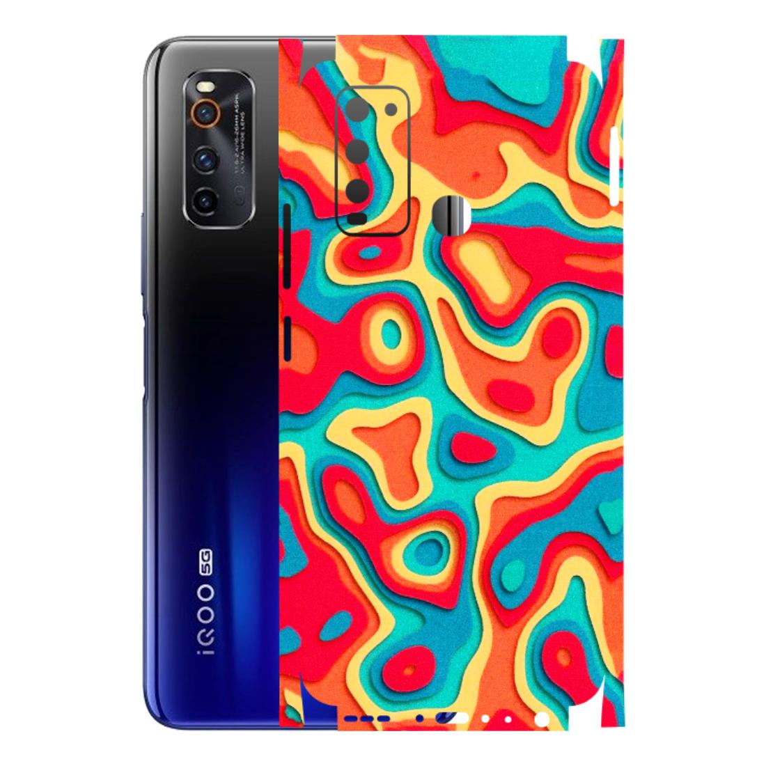 IQOO Phone Skins (All Models) - Abstract Swirl - 3D Embossed Finish (L-150) IQOO Neo 3