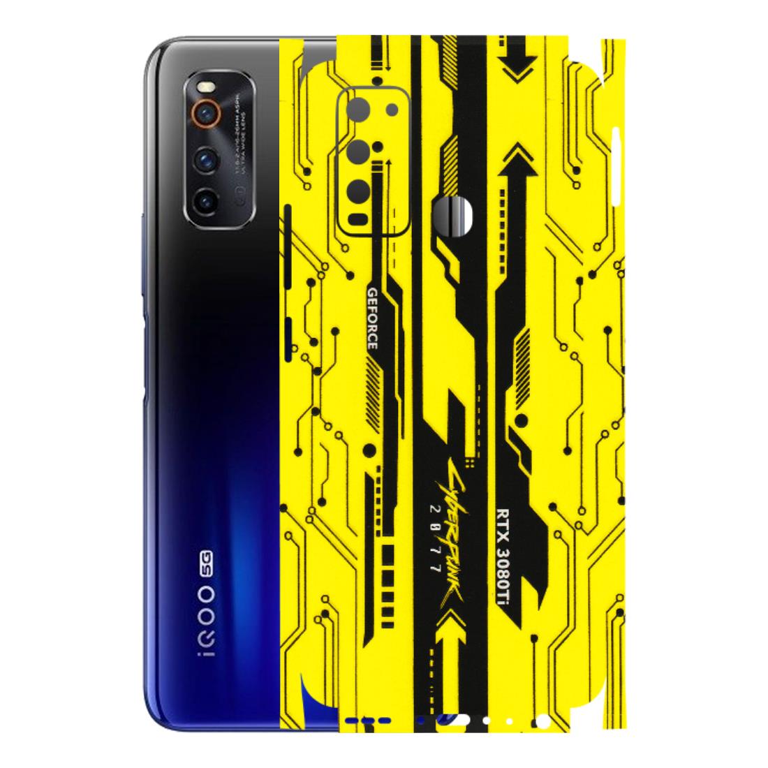 IQOO Phone Skins (All Models) - Yellow Cyberpunk - 3D Embossed Finish (L-93) IQOO Neo 3