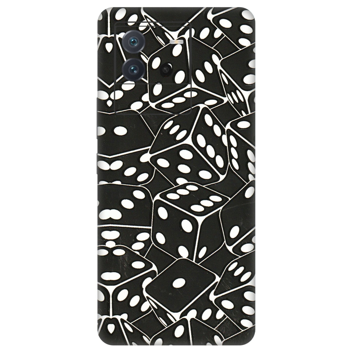 IQOO Phone Skins (All Models) - Big Black Dices - 3D Embossed Finish (L-106) IQOO Neo 6 5G