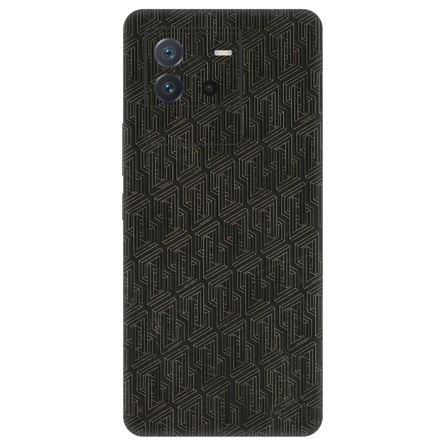 IQOO Phone Skins (All Models) - Black Abstract Pattern - 3D Embossed Finish (L-117) IQOO Neo 6 5G