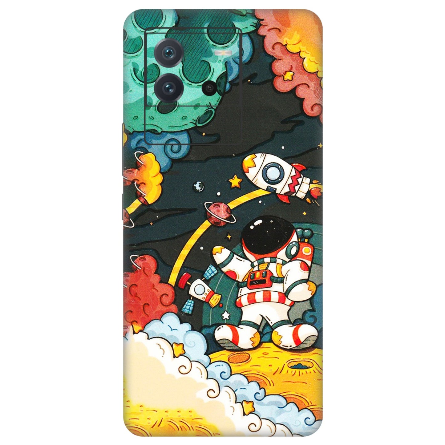 IQOO Phone Skins (All Models) - Astronauts & Spaceship - 3D Embossed Finish (L-145) IQOO Neo 6 5G