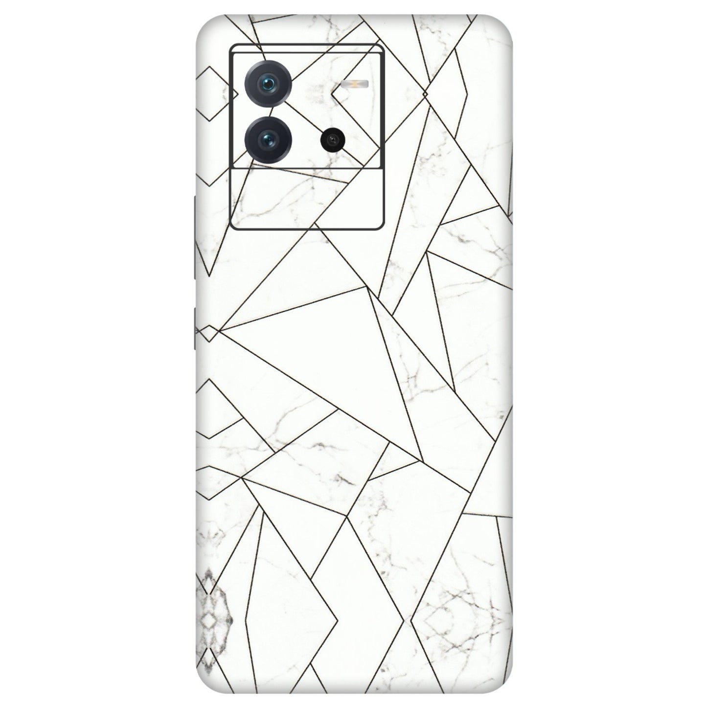 IQOO Phone Skins (All Models) - Luxury White Marble Effect - 3D Embossed Finish (L-168) IQOO Neo 6 5G