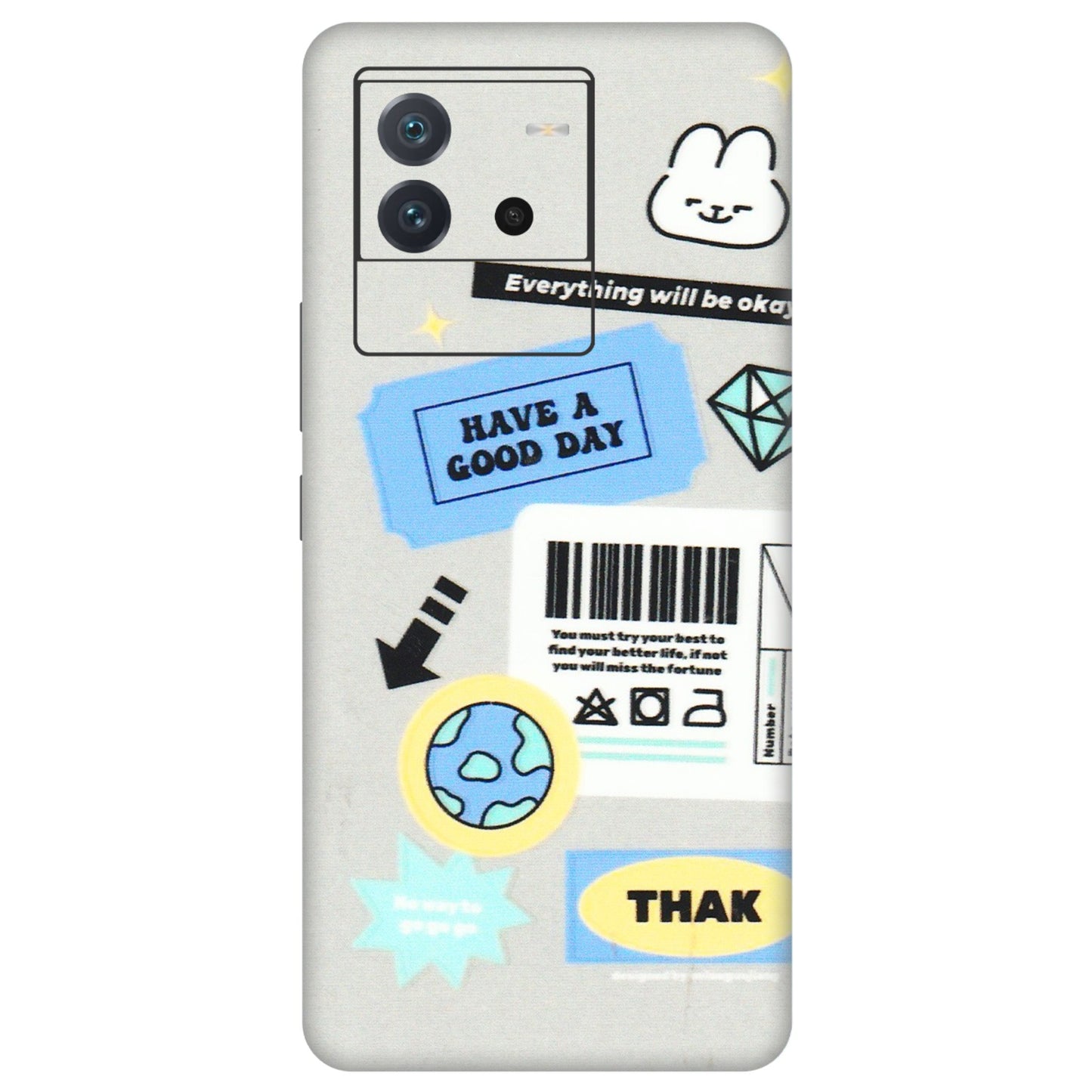 IQOO Phone Skins (All Models) - Will Be Okay Design - 3D Embossed Finish (L-316) IQOO Neo 6 5G