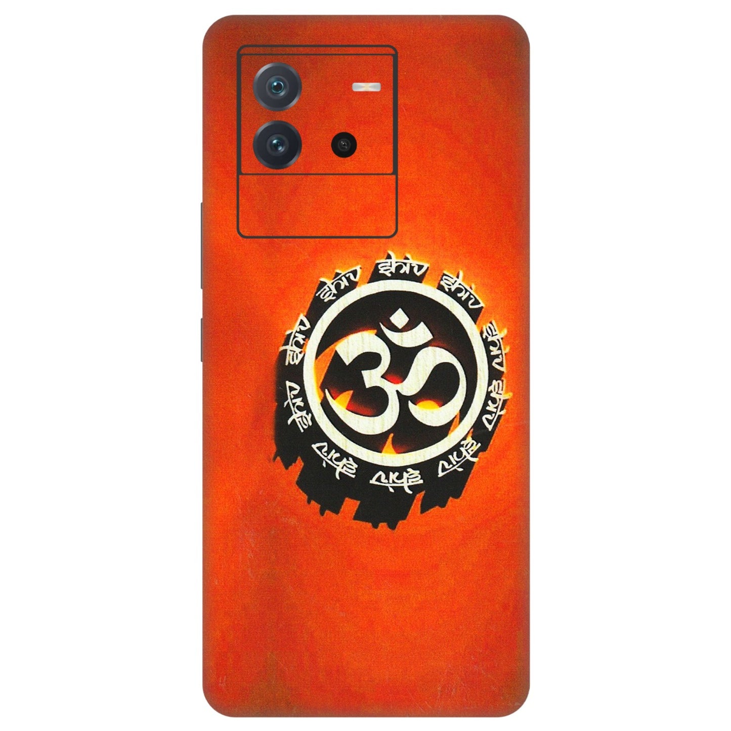 IQOO Phone Skins (All Models) - Aum Shiv Orange - 3D Embossed Finish (L-32) IQOO Neo 6 5G