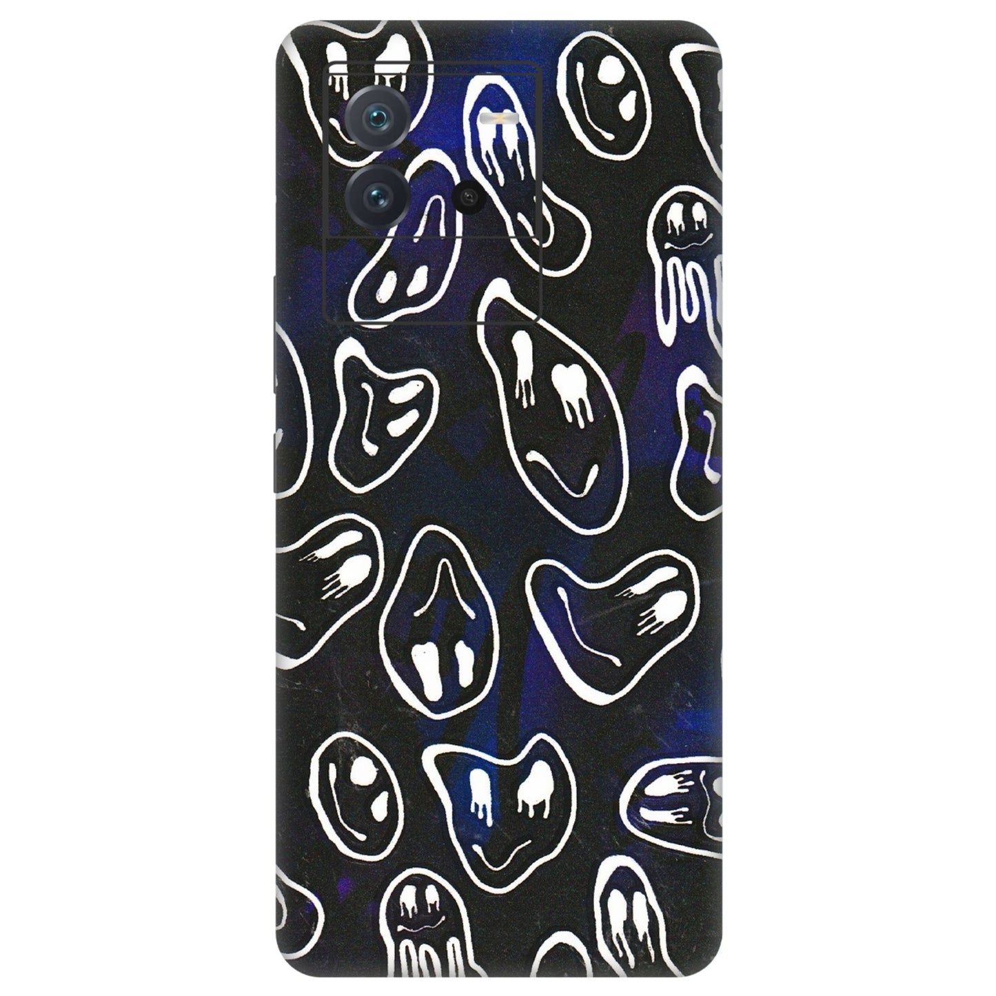 IQOO Phone Skins (All Models) - Distorted Smileys - 3D Embossed Finish (L-92) IQOO Neo 6 5G