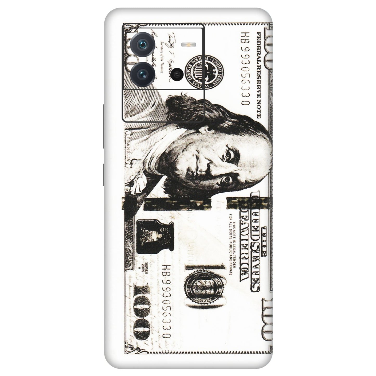 IQOO Phone Skins (All Models) - 100 Dollar Currency - Transparent Finish (T-01) IQOO Neo 6 5G