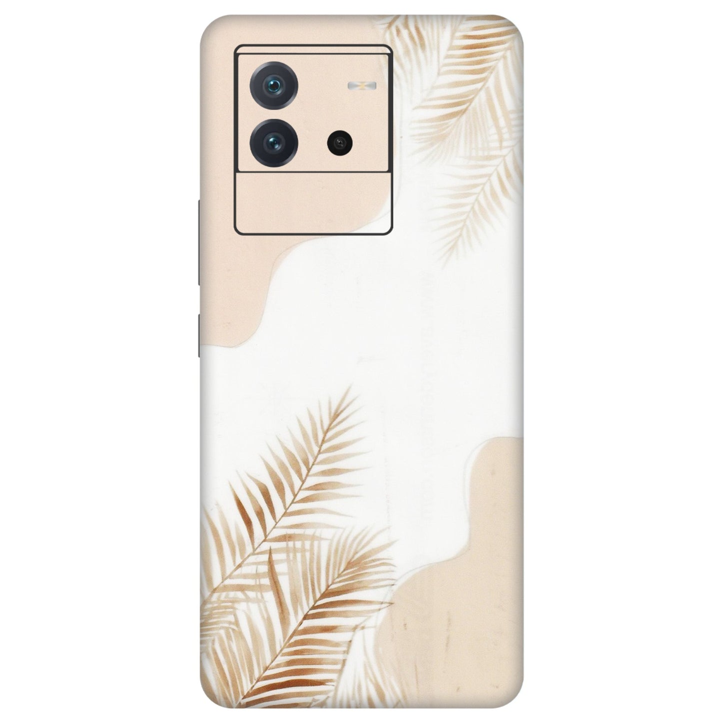 IQOO Phone Skins (All Models) - Gold Petals Abstract - Transparent Finish (T-08) IQOO Neo 6 5G
