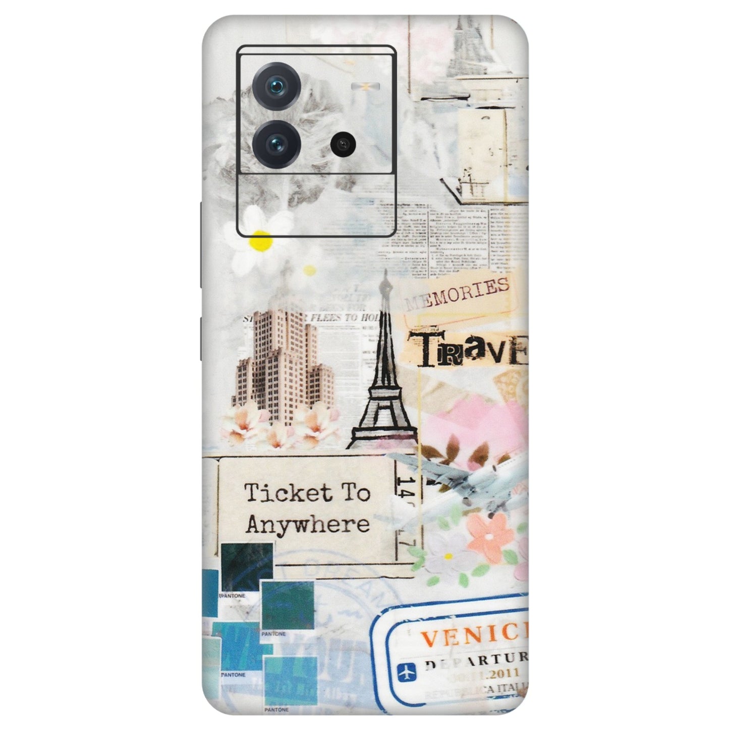 IQOO Phone Skins (All Models) - Travel Memories - Transparent Finish (T-09) IQOO Neo 6 5G