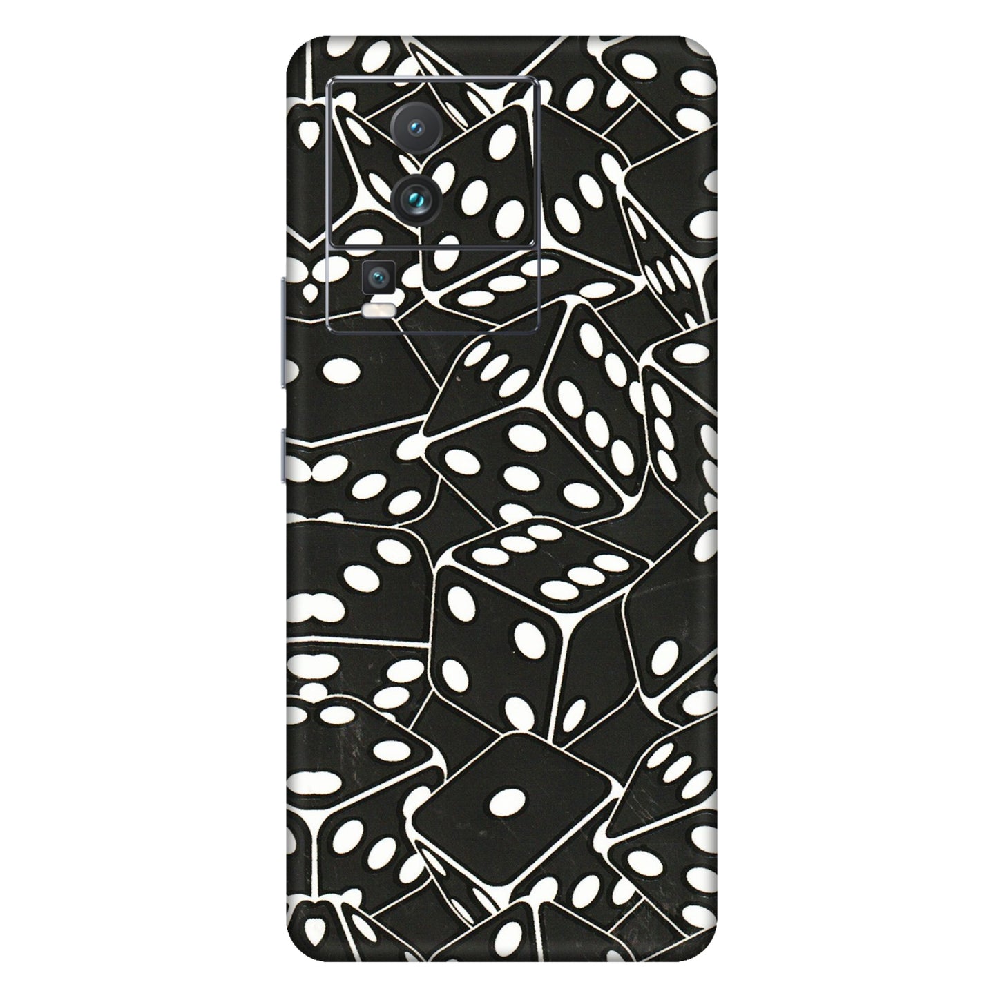 IQOO Phone Skins (All Models) - Big Black Dices - 3D Embossed Finish (L-106) IQOO Neo 7 5G