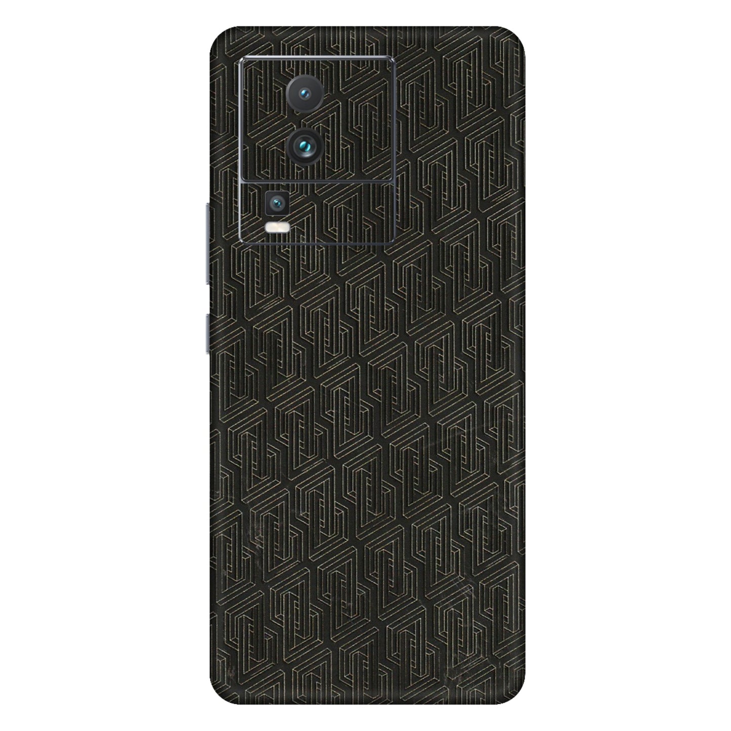 IQOO Phone Skins (All Models) - Black Abstract Pattern - 3D Embossed Finish (L-117) IQOO Neo 7 5G