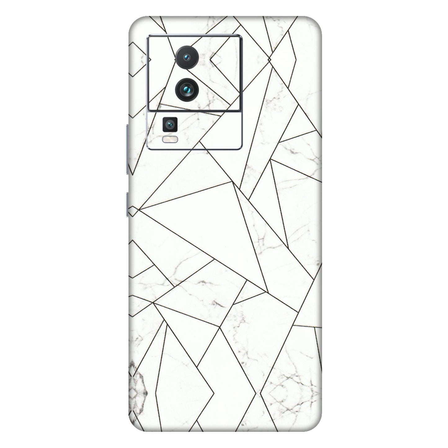 IQOO Phone Skins (All Models) - Luxury White Marble Effect - 3D Embossed Finish (L-168) IQOO Neo 7 5G