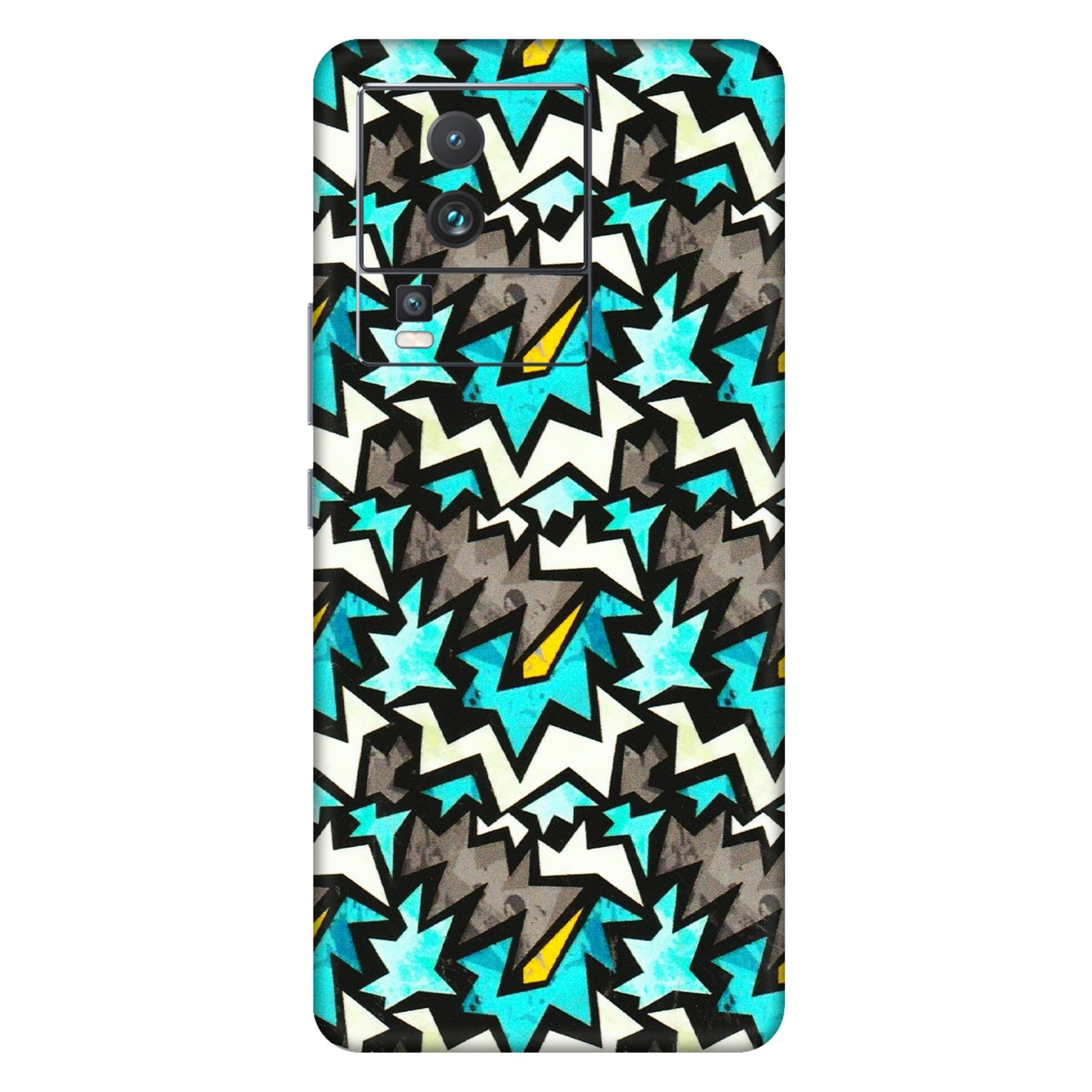 IQOO Phone Skins (All Models) - Funky Zig Zag - 3D Embossed Finish (L-223) IQOO Neo 7 5G