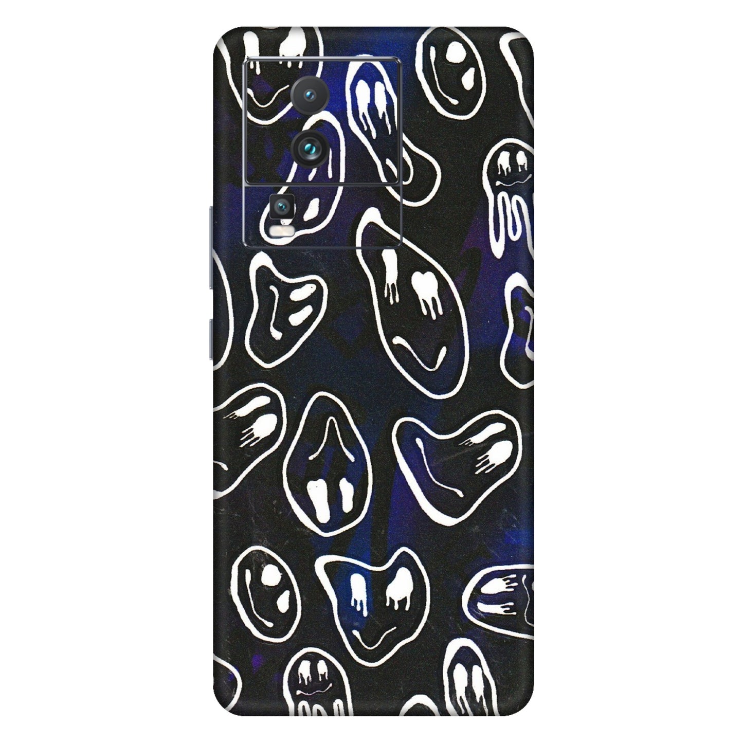 IQOO Phone Skins (All Models) - Distorted Smileys - 3D Embossed Finish (L-92) IQOO Neo 7 5G