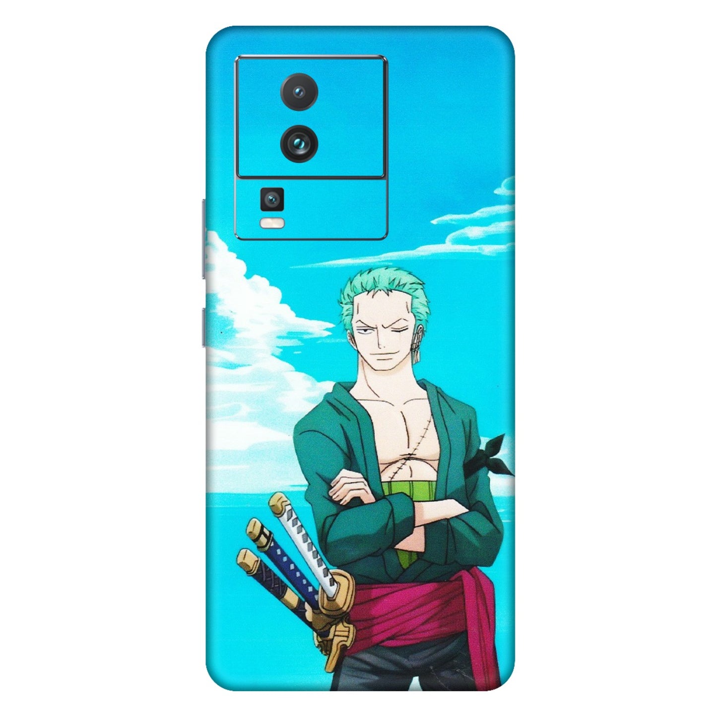 IQOO Phone Skins (All Models) - Cool Swordman Zoro Anime - Matte Finish (M-143) IQOO Neo 7 5G