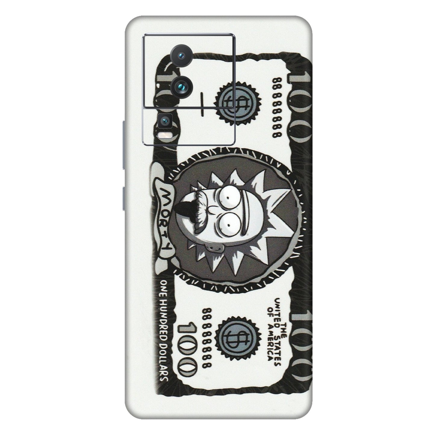 IQOO Phone Skins (All Models) - Rick And Morty Hundred Dollar Anime - Matte Finish (M-161) IQOO Neo 7 5G