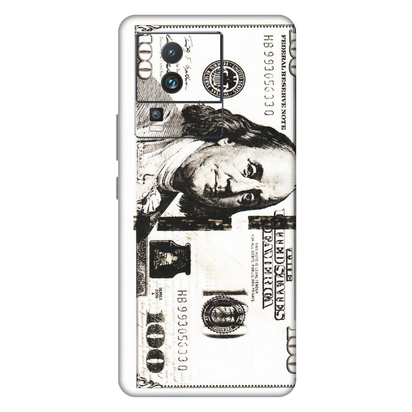 IQOO Phone Skins (All Models) - 100 Dollar Currency - Transparent Finish (T-01) IQOO Neo 7 5G