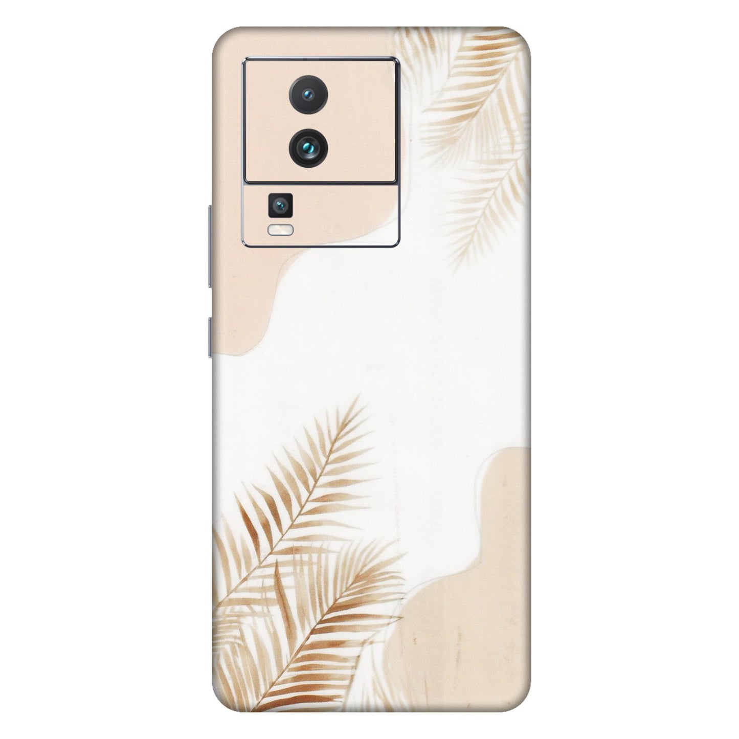 IQOO Phone Skins (All Models) - Gold Petals Abstract - Transparent Finish (T-08) IQOO Neo 7 5G