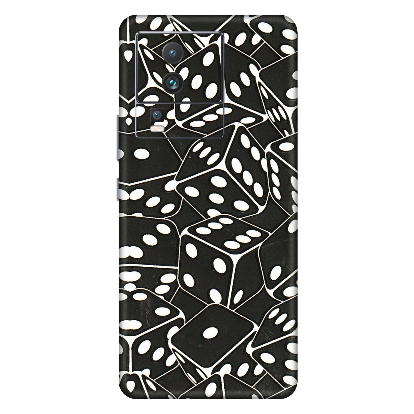 IQOO Phone Skins (All Models) - Big Black Dices - 3D Embossed Finish (L-106) IQOO Neo 7 PRO