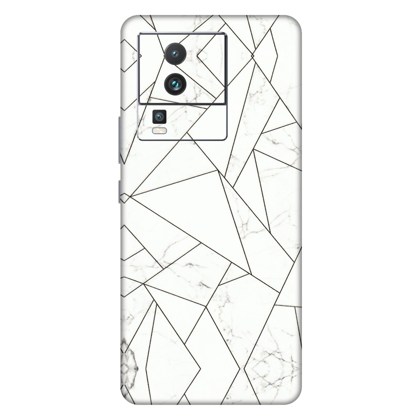 IQOO Phone Skins (All Models) - Luxury White Marble Effect - 3D Embossed Finish (L-168) IQOO Neo 7 PRO