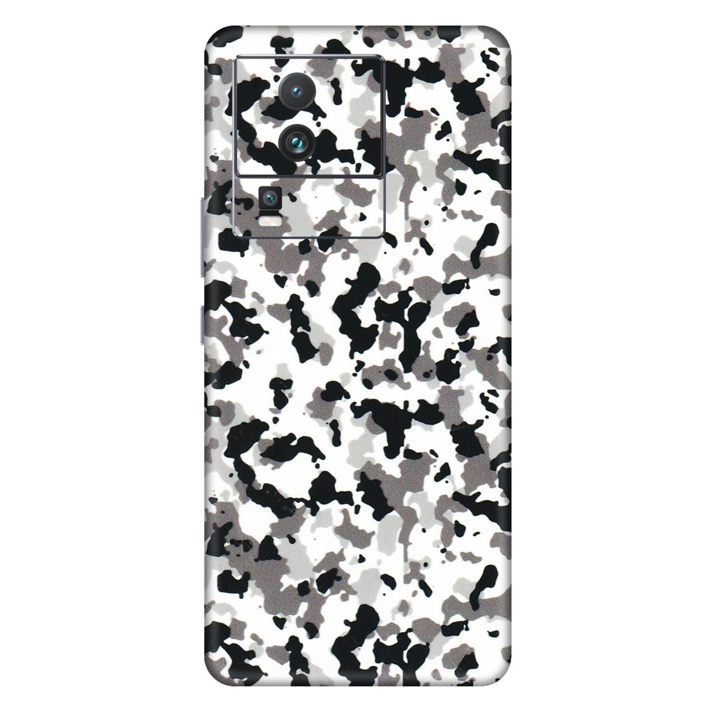 IQOO Phone Skins (All Models) - White Black Camouflage - 3D Embossed Finish (L-18) IQOO Neo 7 PRO