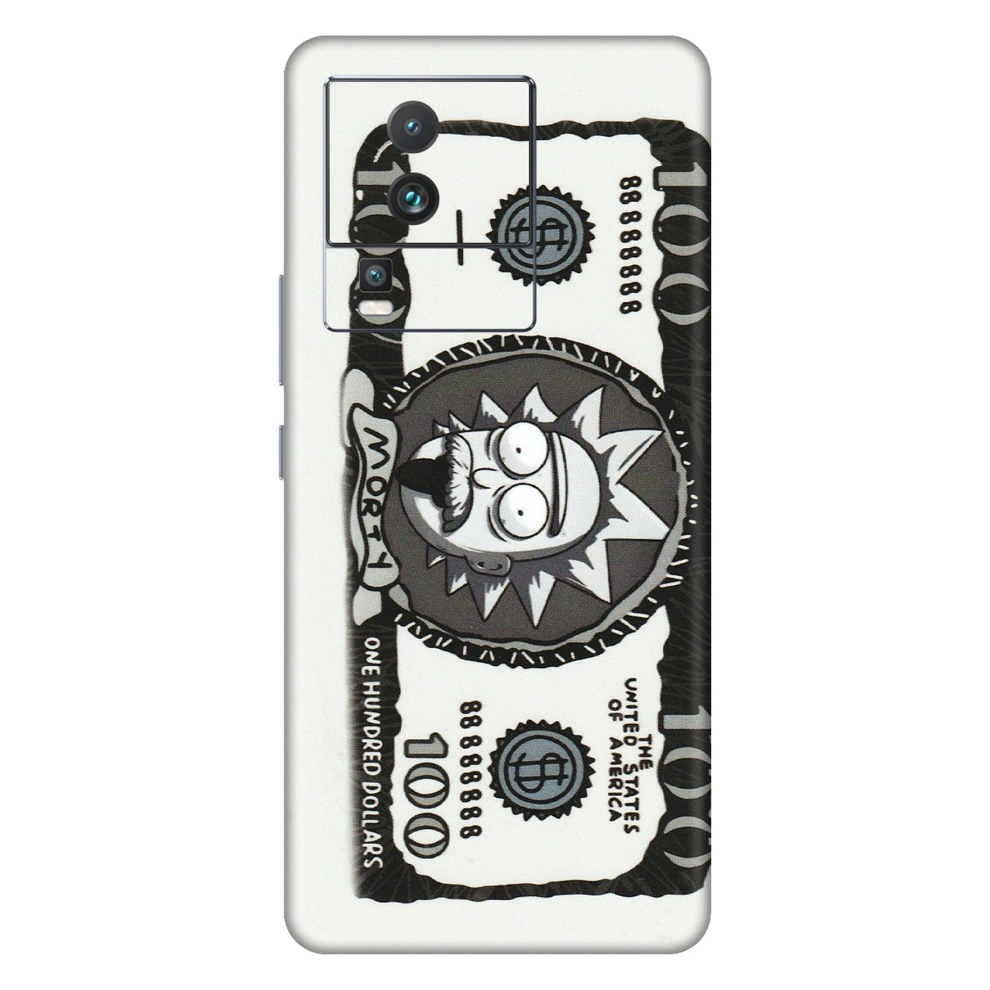 IQOO Phone Skins (All Models) - Rick And Morty Hundred Dollar Anime - Matte Finish (M-161) IQOO Neo 7 PRO