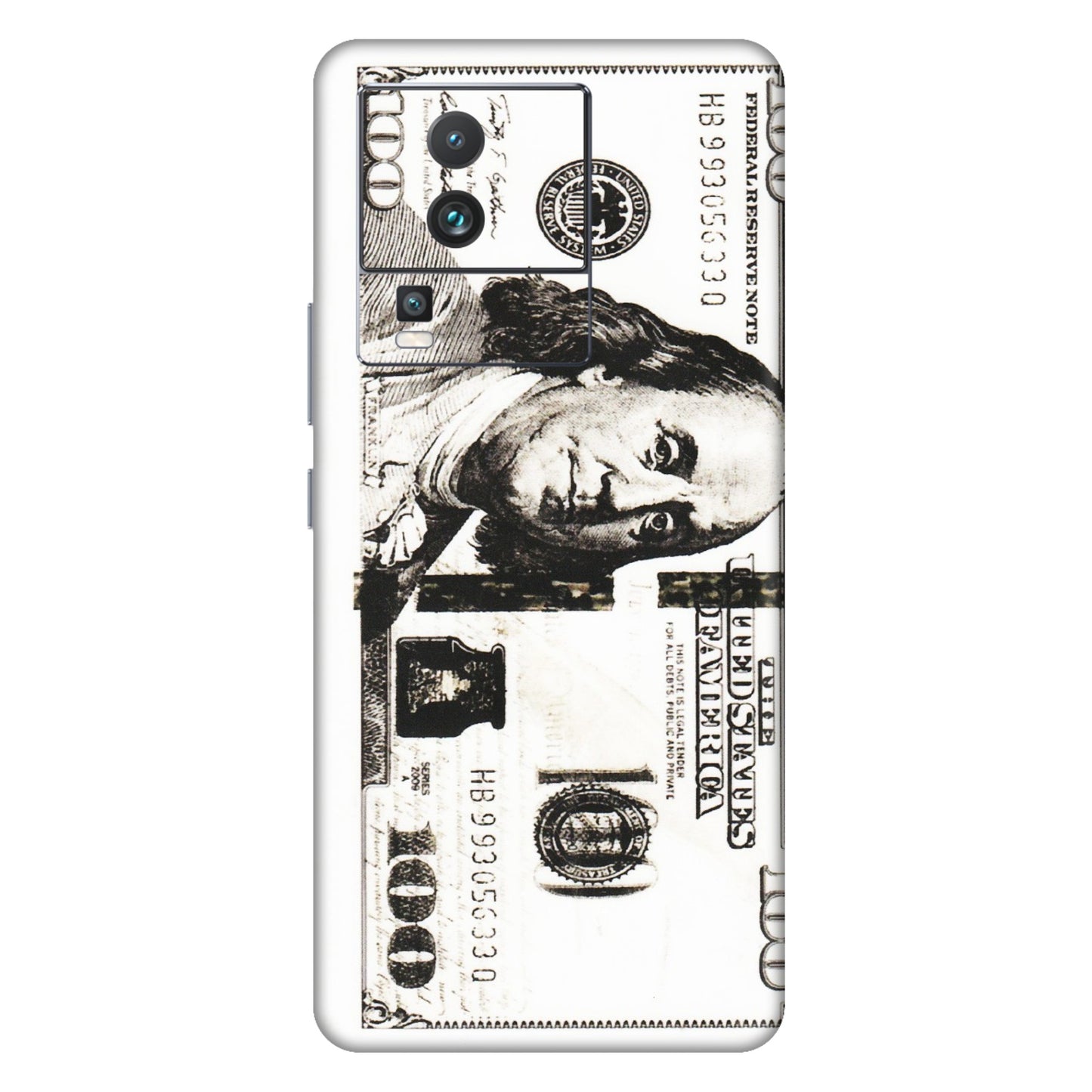IQOO Phone Skins (All Models) - 100 Dollar Currency - Transparent Finish (T-01) IQOO Neo 7 PRO