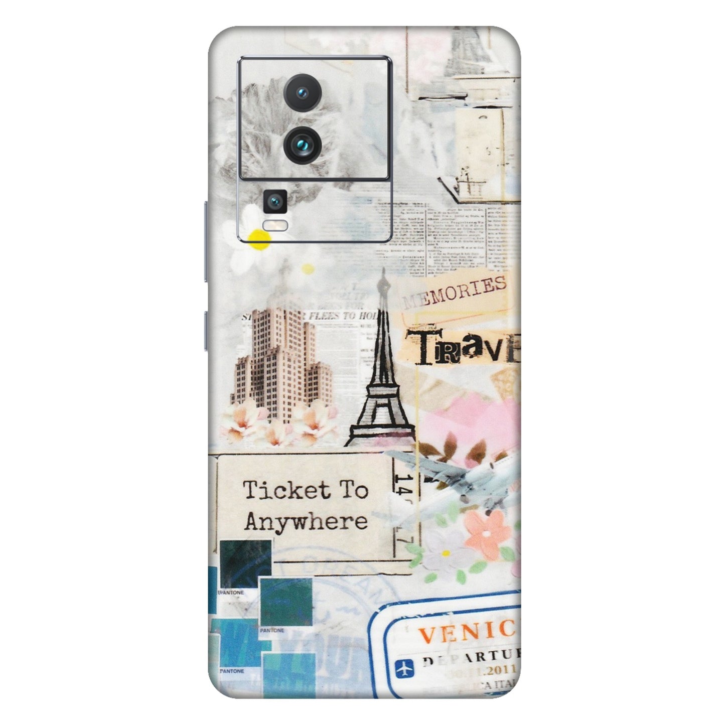 IQOO Phone Skins (All Models) - Travel Memories - Transparent Finish (T-09) IQOO Neo 7 PRO