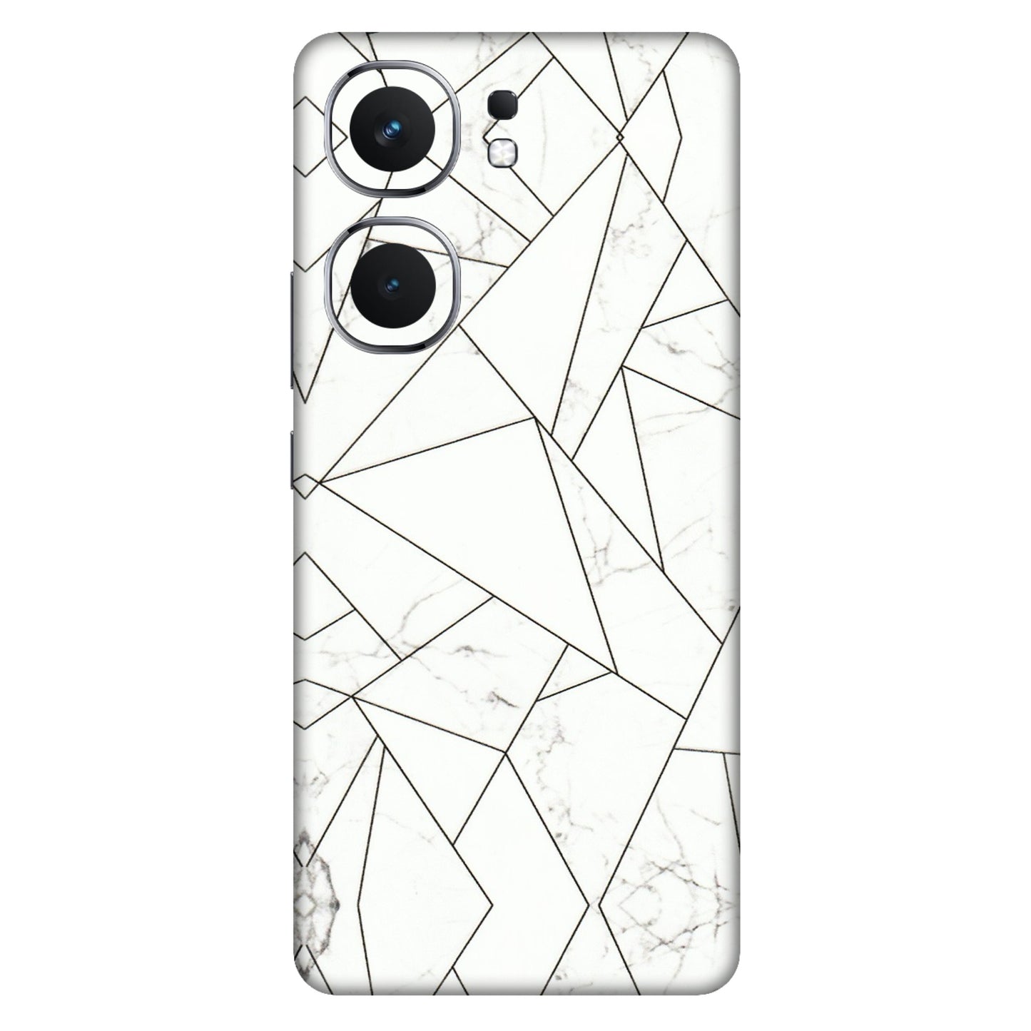 IQOO Phone Skins (All Models) - Luxury White Marble Effect - 3D Embossed Finish (L-168) IQOO Neo 9 Pro