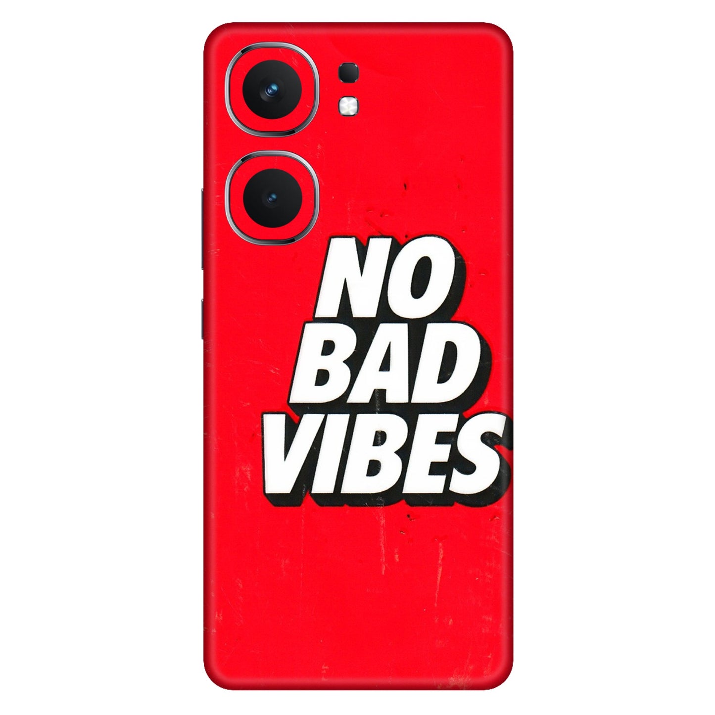 IQOO Phone Skins (All Models) - No Bad Vibes - 3D Embossed Finish (L-280) IQOO Neo 9 Pro