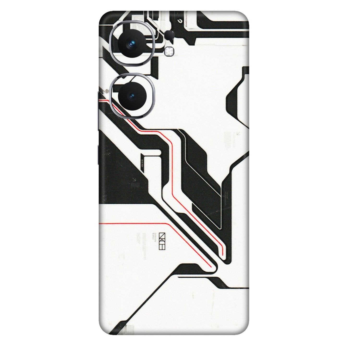 IQOO Phone Skins (All Models) - White Techy Logo - 3D Embossed Finish (L-312) IQOO Neo 9 Pro