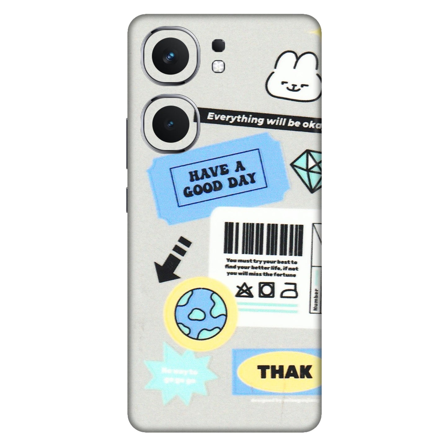 IQOO Phone Skins (All Models) - Will Be Okay Design - 3D Embossed Finish (L-316) IQOO Neo 9 Pro