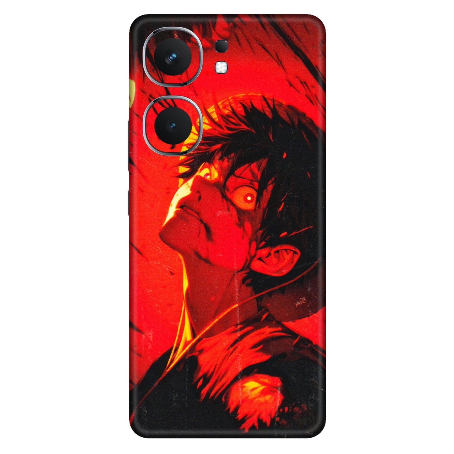 IQOO Phone Skins (All Models) - D.Luffy Power Up One Piece Anime - 3D Embossed Finish (L-326) IQOO Neo 9 Pro