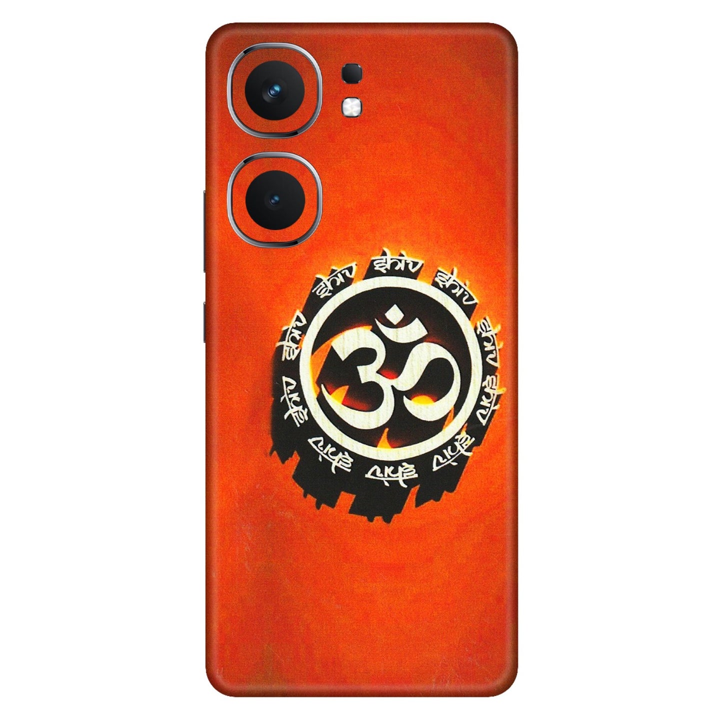 IQOO Phone Skins (All Models) - Aum Shiv Orange - 3D Embossed Finish (L-32) IQOO Neo 9 Pro