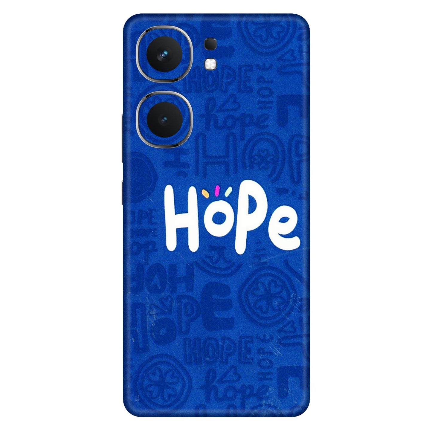 IQOO Phone Skins (All Models) - Hope Doodles Blue - 3D Embossed Finish (L-43) IQOO Neo 9 Pro